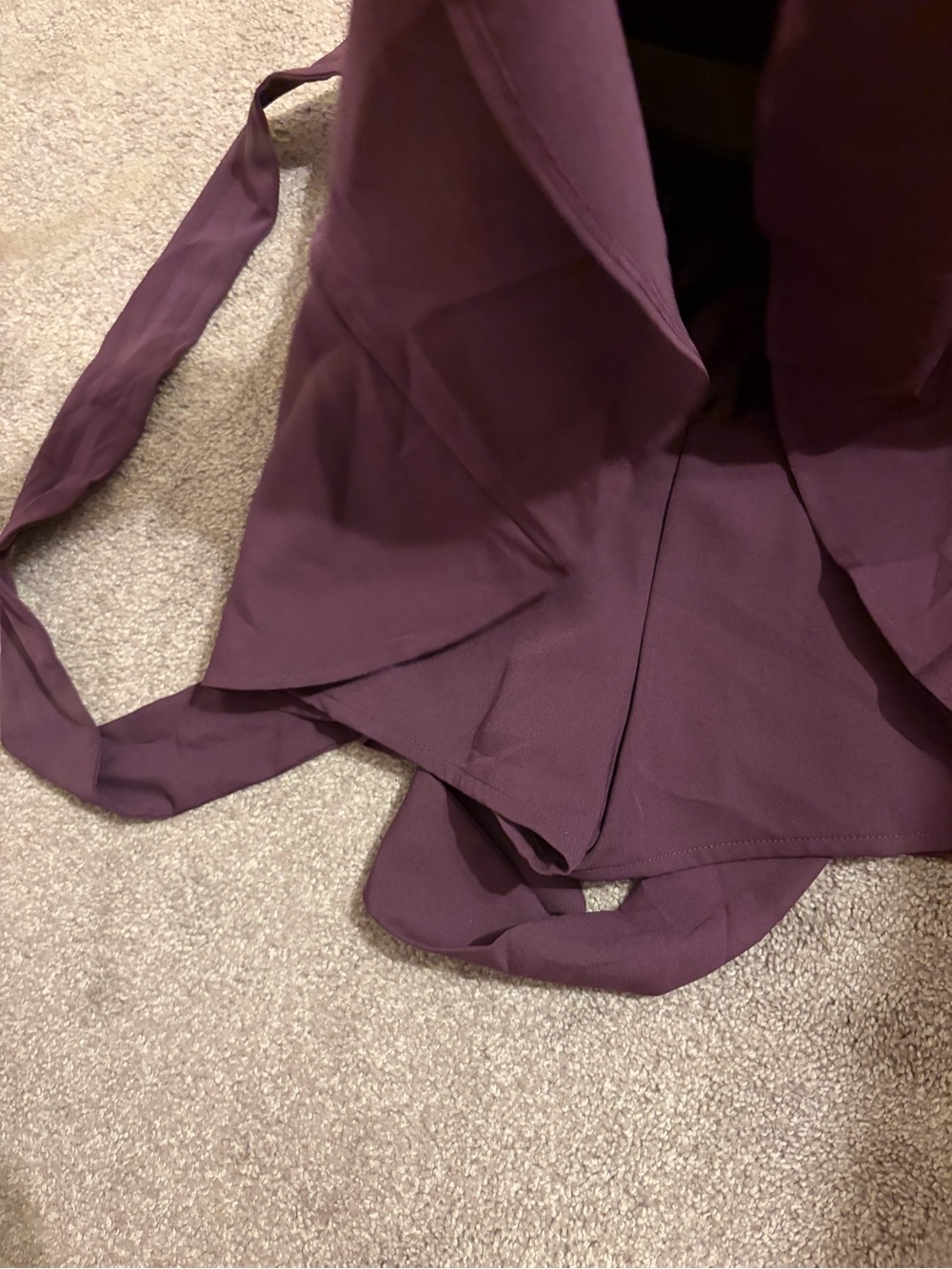 Zara One-Shoulder Circle Skater Skirt in Plum - Picture 3 of 5